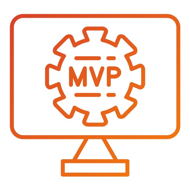 Wektorowy projekt Mvp Icon Style