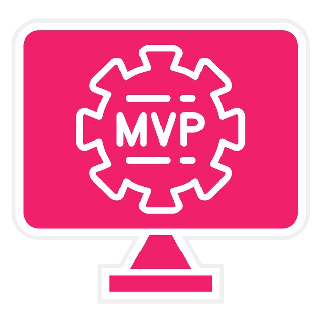 Wektorowy projekt Mvp Icon Style