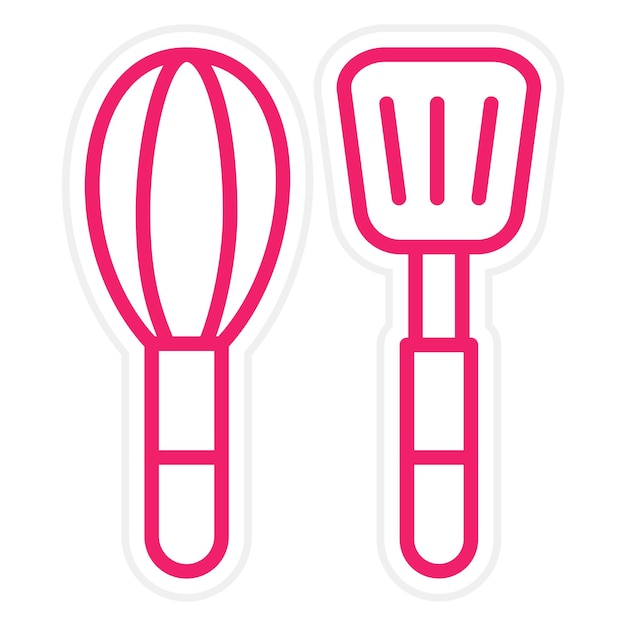 Wektorowy projekt naczyń kuchennych Icon Style