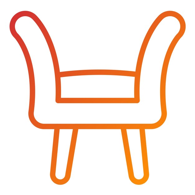 Wektorowy projekt osmańskiego krzesła Icon Style