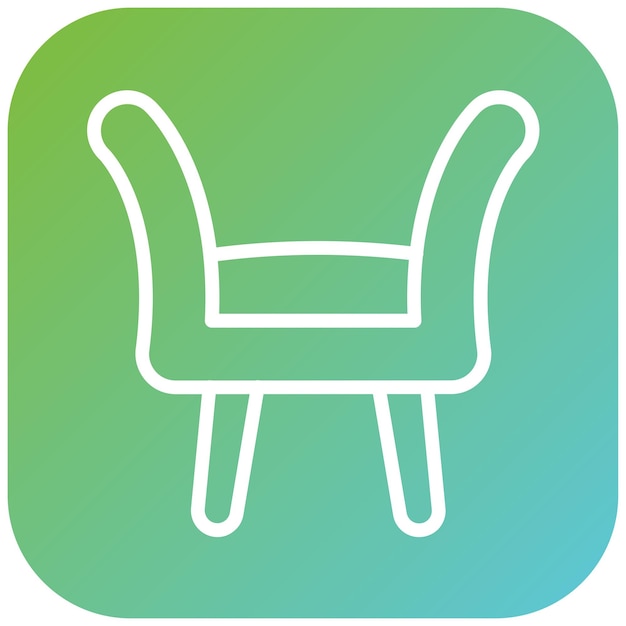 Wektorowy projekt osmańskiego krzesła Icon Style