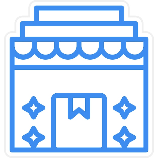 Wektorowy projekt Out Of Stock Line Sticker Icon Style