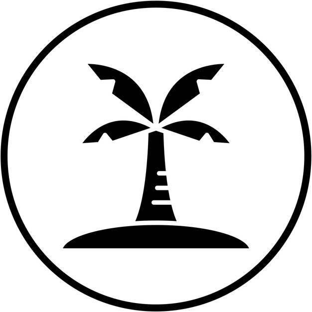 Wektorowy projekt Palm Island Icon Style