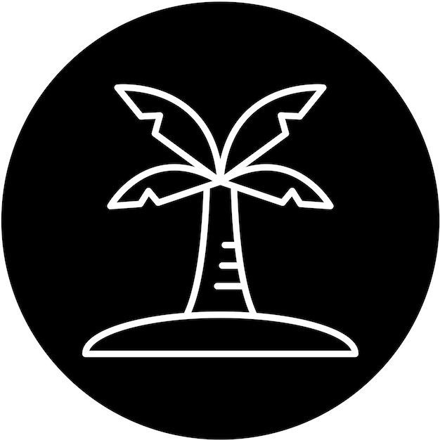 Wektorowy projekt Palm Island Icon Style