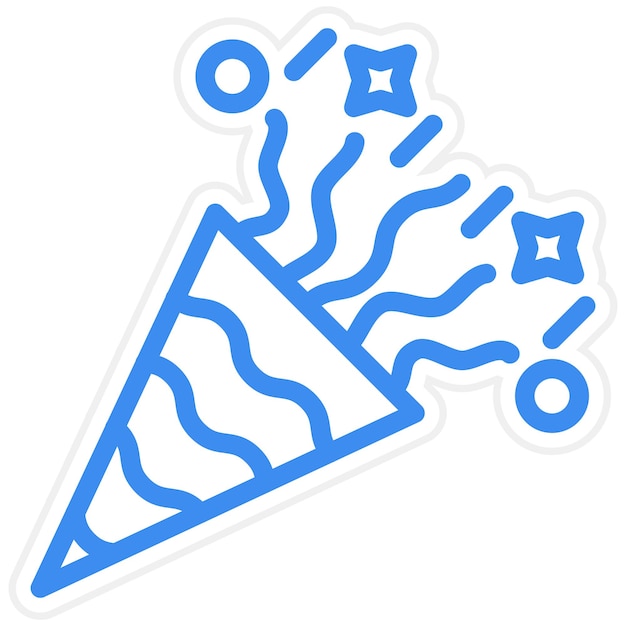 Wektorowy projekt Party Popper Icon Style