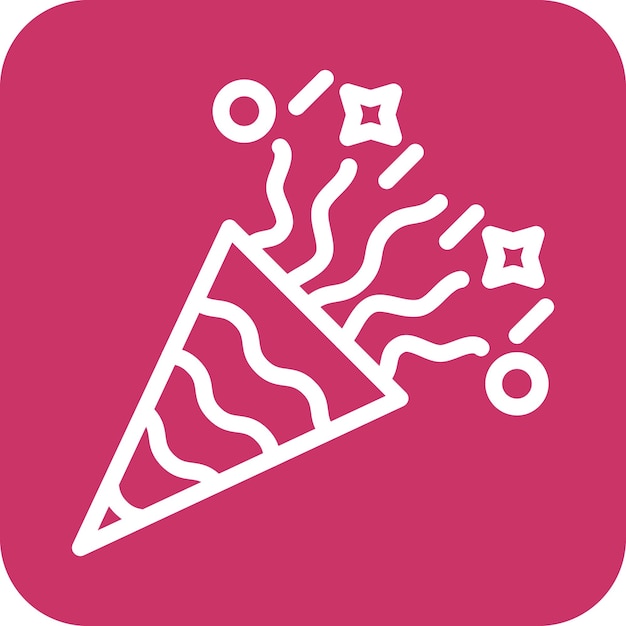 Wektorowy projekt Party Popper Icon Style