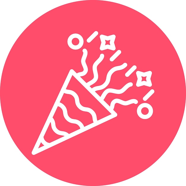 Wektorowy projekt Party Popper Icon Style