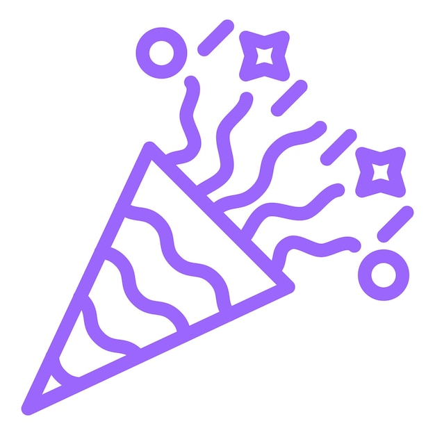 Wektorowy projekt Party Popper Icon Style