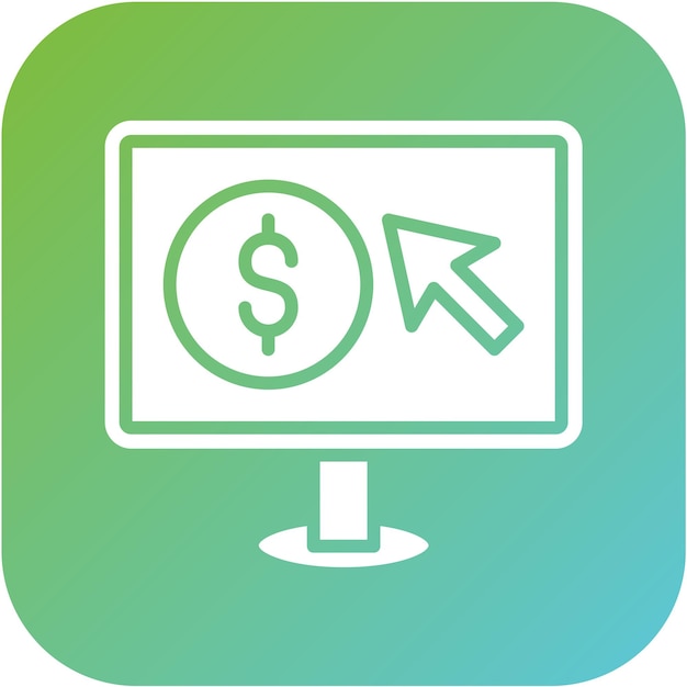 Wektorowy projekt Pay Per Click Icon Style