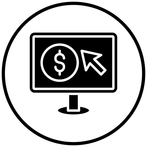 Wektorowy projekt Pay Per Click Icon Style