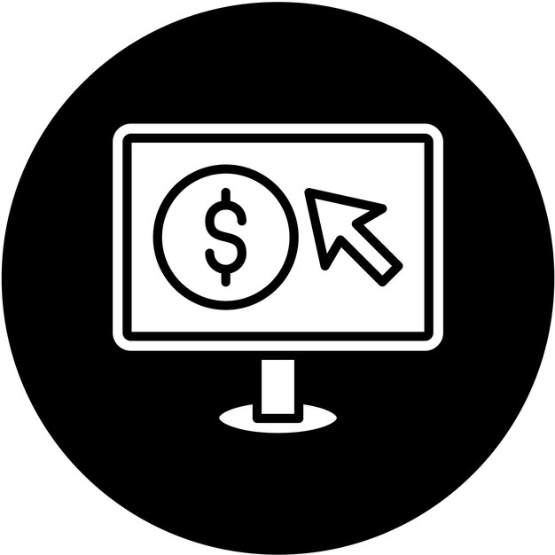 Wektorowy projekt Pay Per Click Icon Style