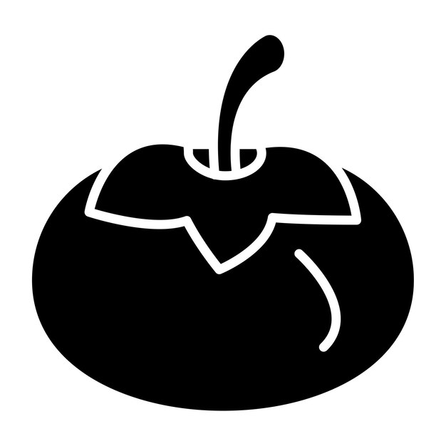 Wektorowy projekt Persimmon Icon Style