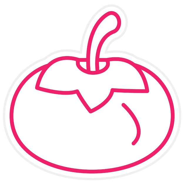 Wektorowy projekt Persimmon Icon Style