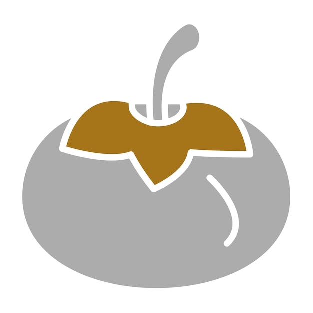 Wektorowy projekt Persimmon Icon Style