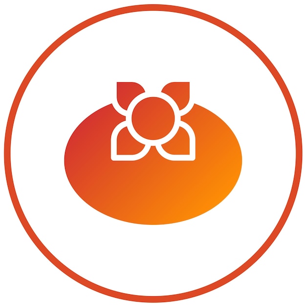 Wektorowy projekt Persimmon Icon Style