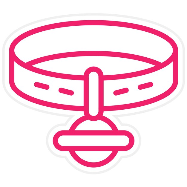 Wektorowy projekt PetCharm Collars Icon Style