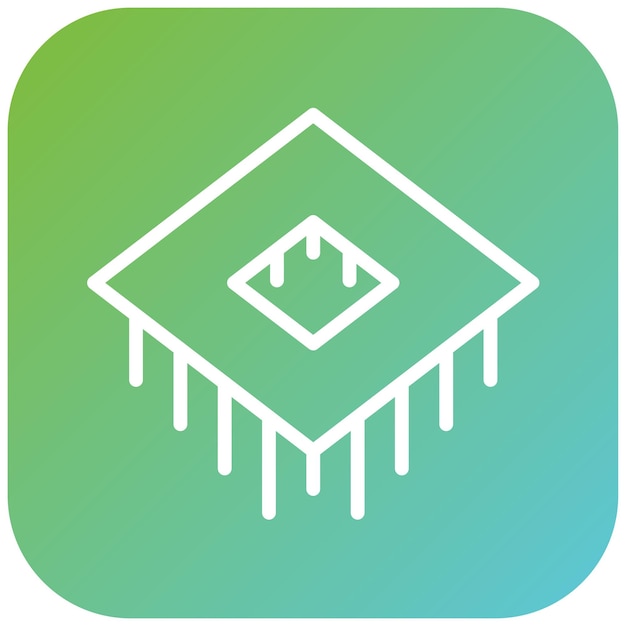 Wektorowy projekt PGA Socket Icon Style