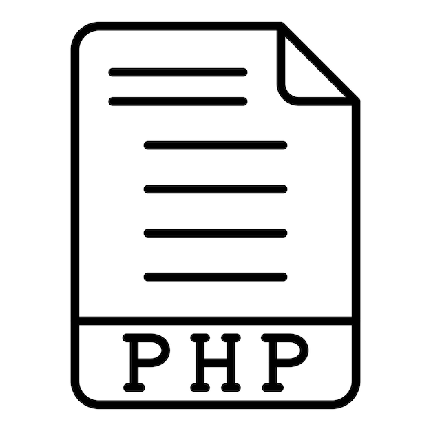 Plik wektorowy wektorowy projekt php icon style