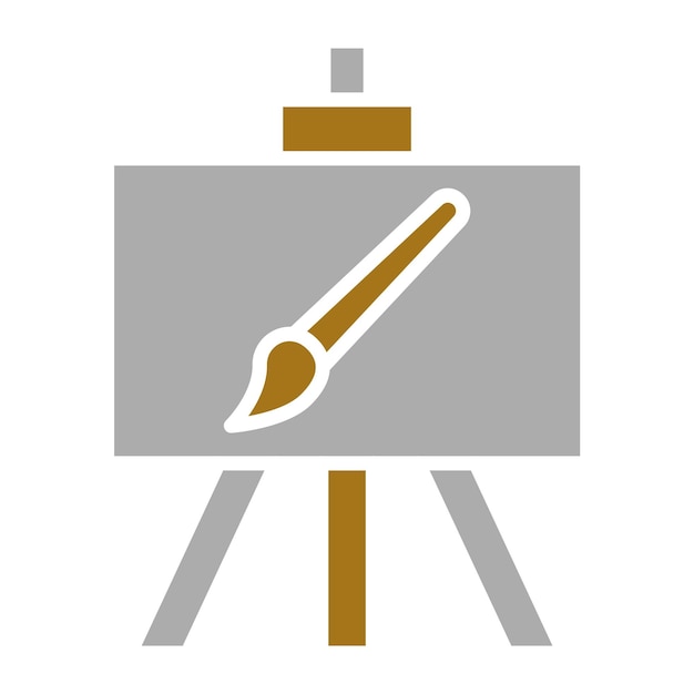 Wektorowy projekt płótna i styl ikony Easel