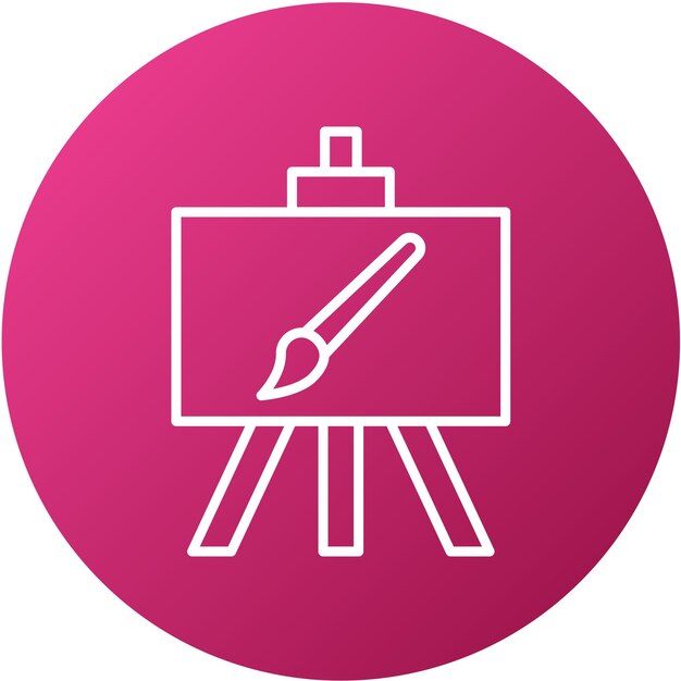 Wektorowy projekt płótna i styl ikony Easel