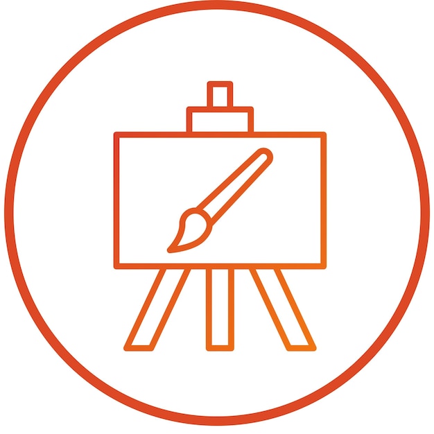 Wektorowy projekt płótna i styl ikony Easel