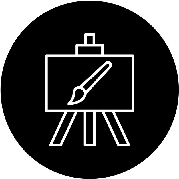 Wektorowy projekt płótna i styl ikony Easel