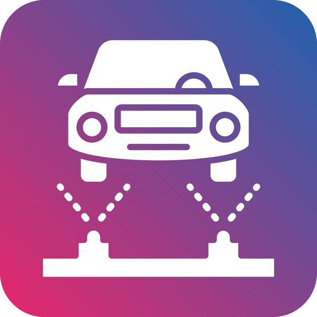Wektorowy projekt podwozia Flush Icon Style