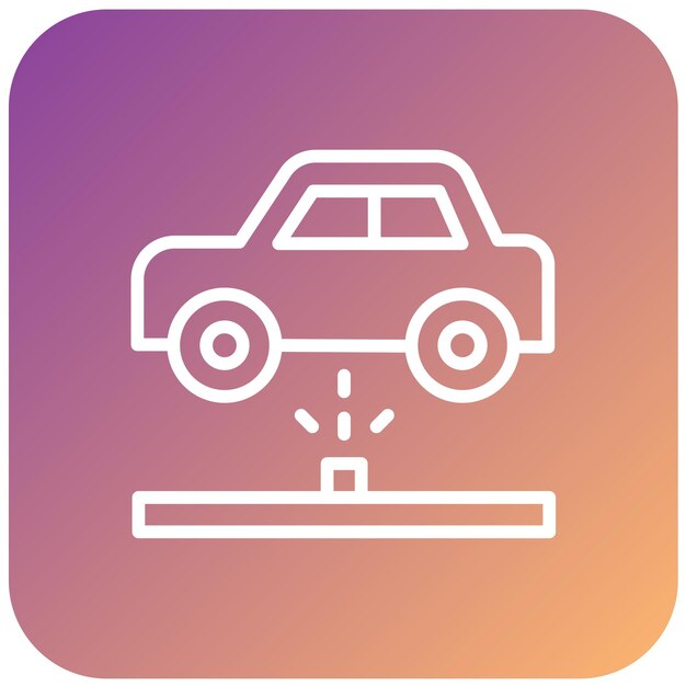 Wektorowy projekt podwozia Flush Icon Style