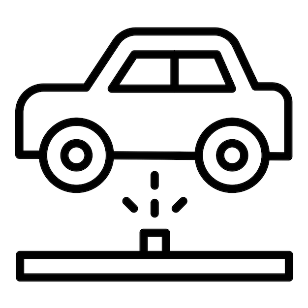 Wektorowy projekt podwozia Flush Icon Style