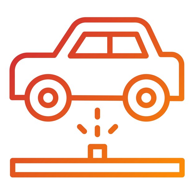 Wektorowy projekt podwozia Flush Icon Style