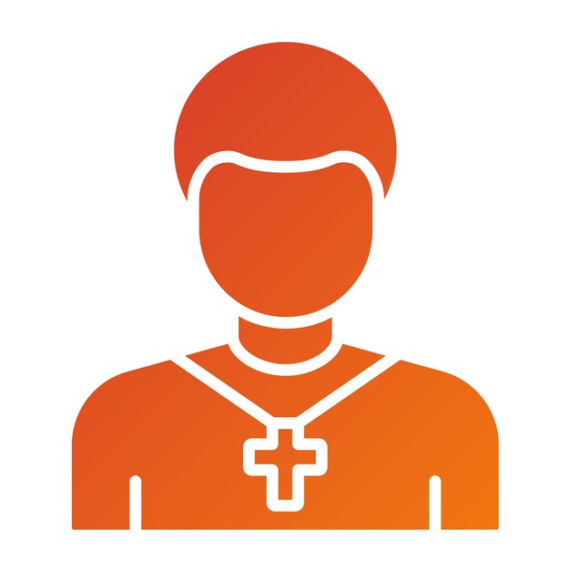 Wektorowy projekt Priest Icon Style