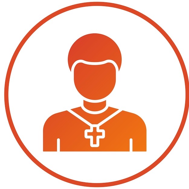 Wektorowy projekt Priest Icon Style