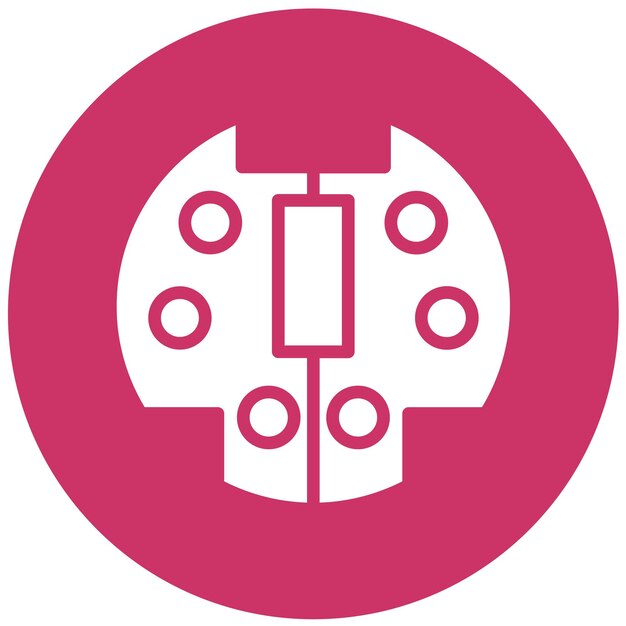 Wektorowy projekt PS2 Port Icon Style