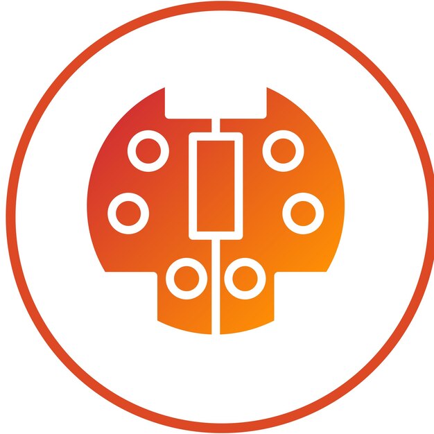 Wektorowy projekt PS2 Port Icon Style