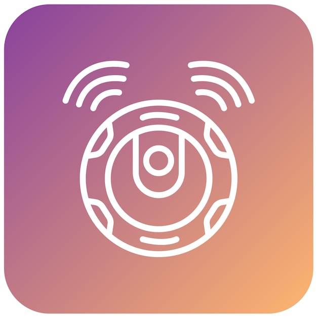 Wektorowy projekt Robotic Vacuum Icon Style