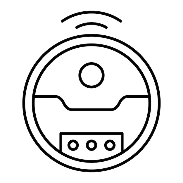 Wektorowy projekt Robotic Vacuum Icon Style