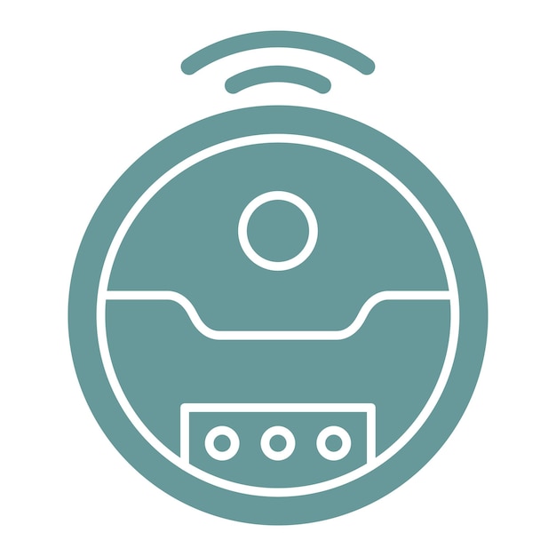 Wektorowy projekt Robotic Vacuum Icon Style