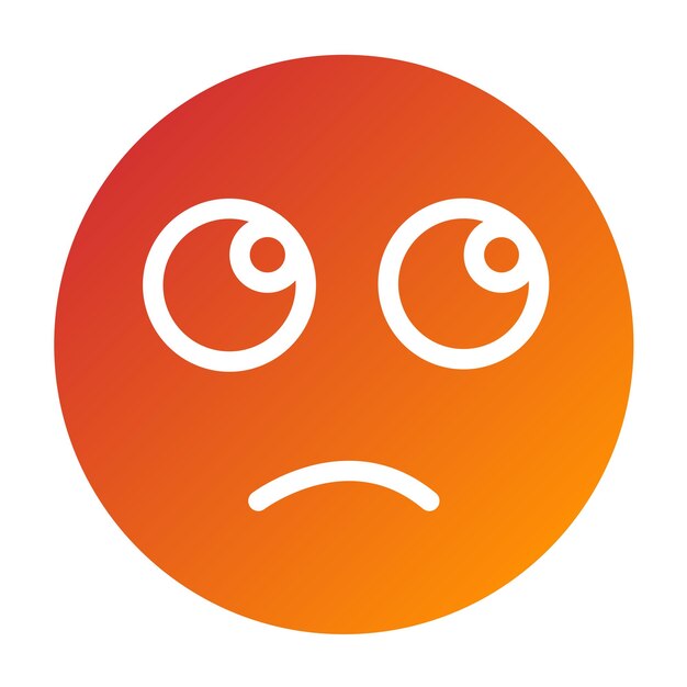 Wektorowy projekt Rolling Eyes Icon Style