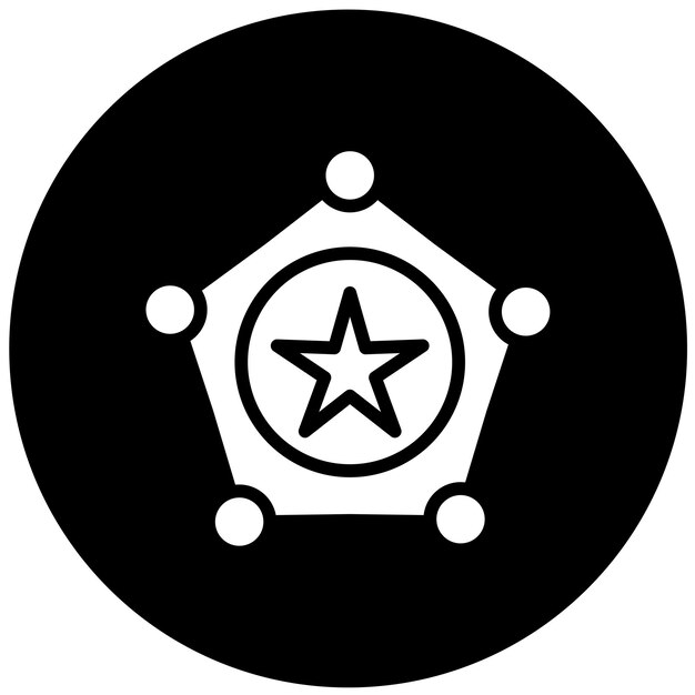 Wektorowy projekt Sheriff Icon Style