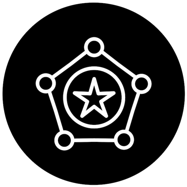 Wektorowy projekt Sheriff Icon Style