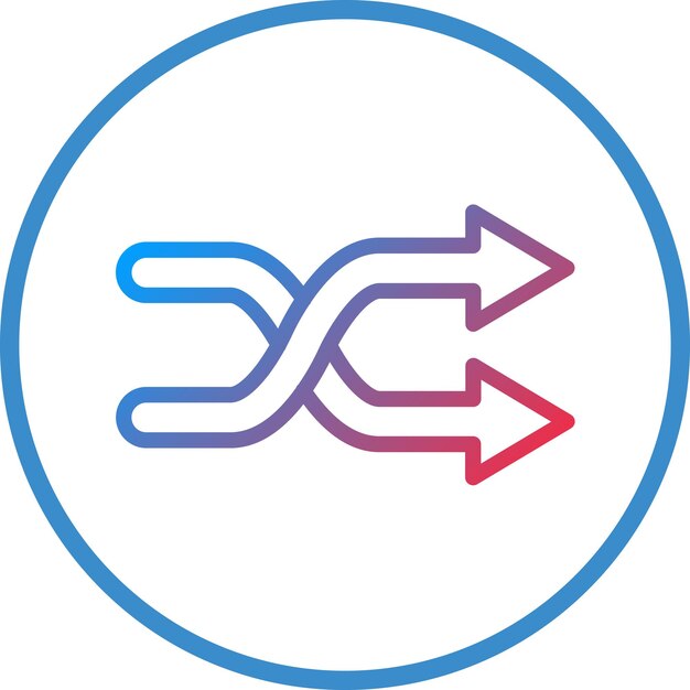 Wektorowy projekt Shuffle Icon Style