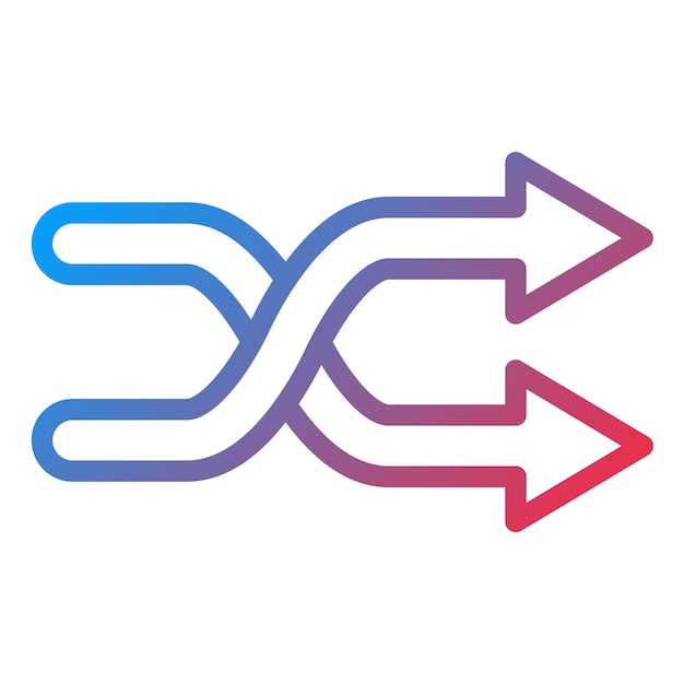 Wektorowy projekt Shuffle Icon Style