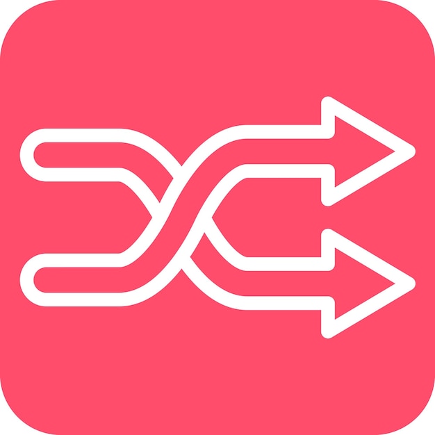Wektorowy projekt Shuffle Icon Style