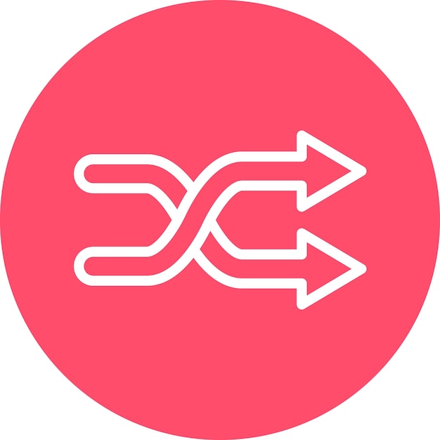 Wektorowy projekt Shuffle Icon Style