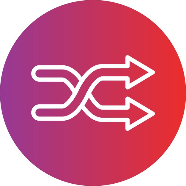Wektorowy projekt Shuffle Icon Style