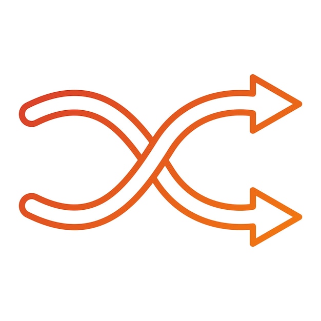 Wektorowy projekt Shuffle Icon Style