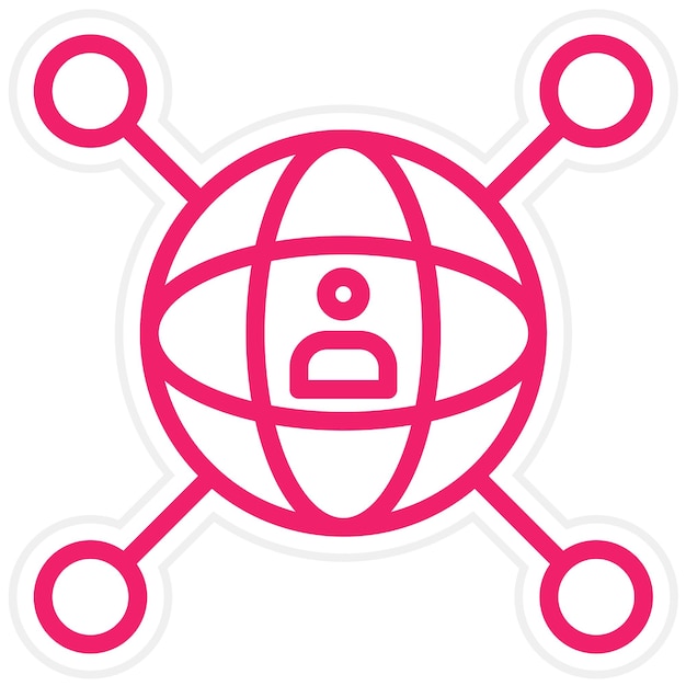 Wektorowy projekt sieci Guardian Icon Style