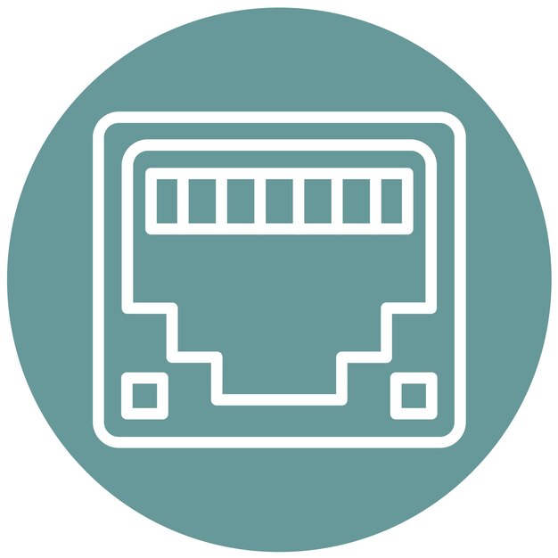 Wektorowy projekt sieci Port Icon Style
