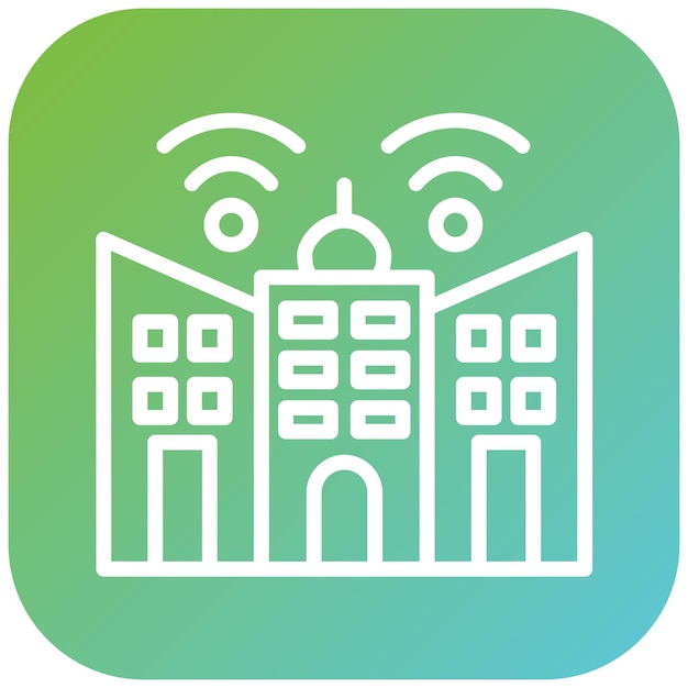 Wektorowy projekt Smart City Icon Style