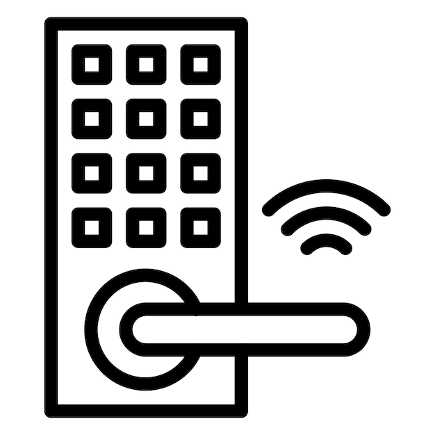 Plik wektorowy wektorowy projekt smart lock icon style